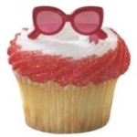 24 pc - Summer Fun Sunglasses Cupcake Picks