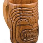 Hawaiian Wood Mug Tiki 5 inch