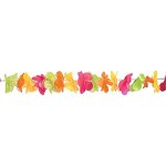 1 X Plastic bright LUAU leis garland - 100 feet long!