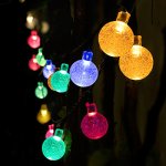 Voilio Solar String Lights 30 Led [8-Function Control] 21.3 Feet(6.5m)Crystal Ball Decorative Lights-Multi Color