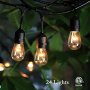 SHINE HAI Outdoor String Lights With 24 Dropped Sockets (26 Bulbs Included) Weatherproof Commercial Grade String Lights Perfect for Patio Lights Party Lights & More, 48 FT String