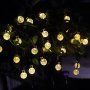 Dephen Led Christmas Lighting Solar Powered,19.7 ft 30 Led Waterproof String Lights Warm White Crystal Ball Starry String Lights Decorative Lighting for Outdoor Garden Yard Patio Party Home Room Trees