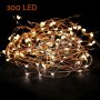 Extra Long 52foot 300led Starry String Lights Warm White on a Flexible Copper Wire, 52foot Starry Lights for Indoor, Outdoor, Decorative , Patio, Wedding, Garden, Room