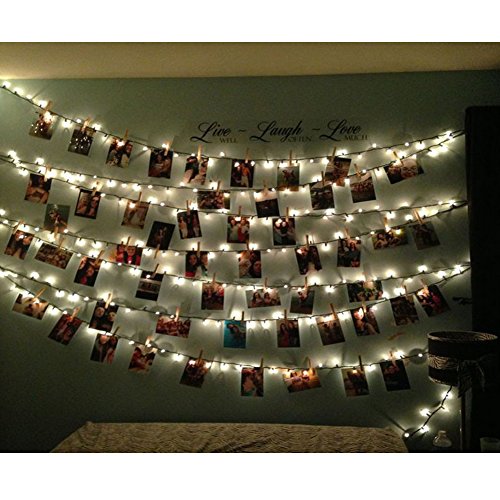 led photo clip string lights battery powered perfect room string light picture clips