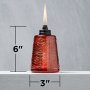TIKI Brand 6-inch Glass Table Torch 3 pack Red, Green & Blue