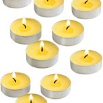 100 Citronella Oil Wax Tealight Candles Bulk - Summer Yellow - Outdoor Indoor - MADE IN USA